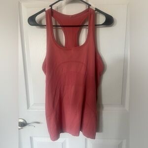 Lululemon Run Swiftly Tech Scoop Neck Sleeveless Racerback Tank Top Peach/Pink 4